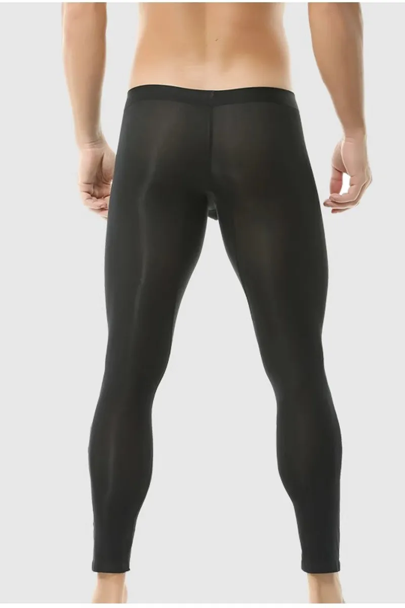 Ice Silk High Elastic Seamless Quick-drying Tight Ultra-thin Pajama Pants