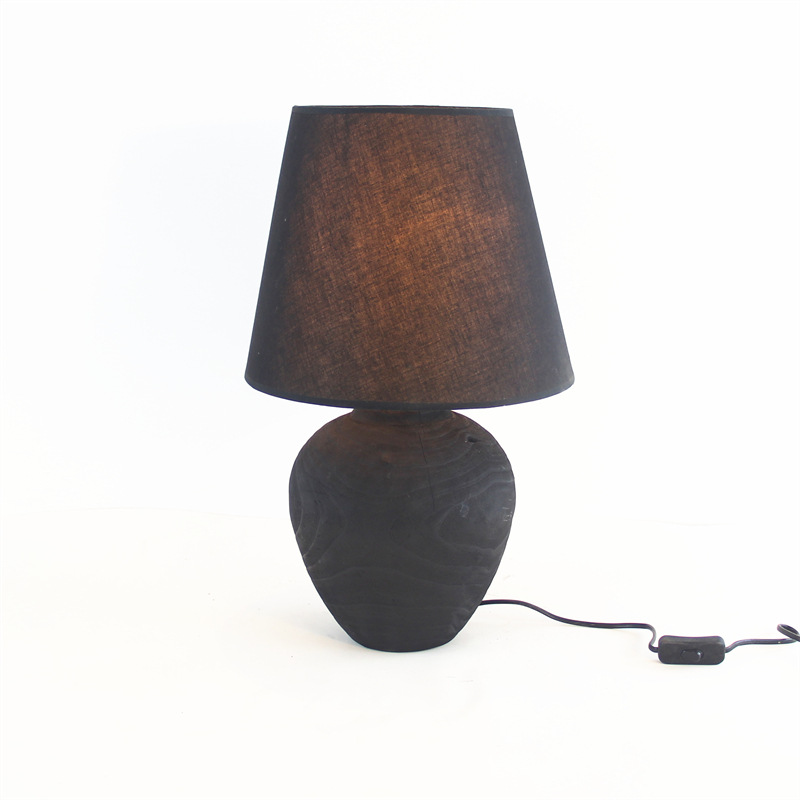 Handmade Wooden Silent Style Table Lamp Home Homestay Hotel Atmosphere Decoration Craft Ornaments