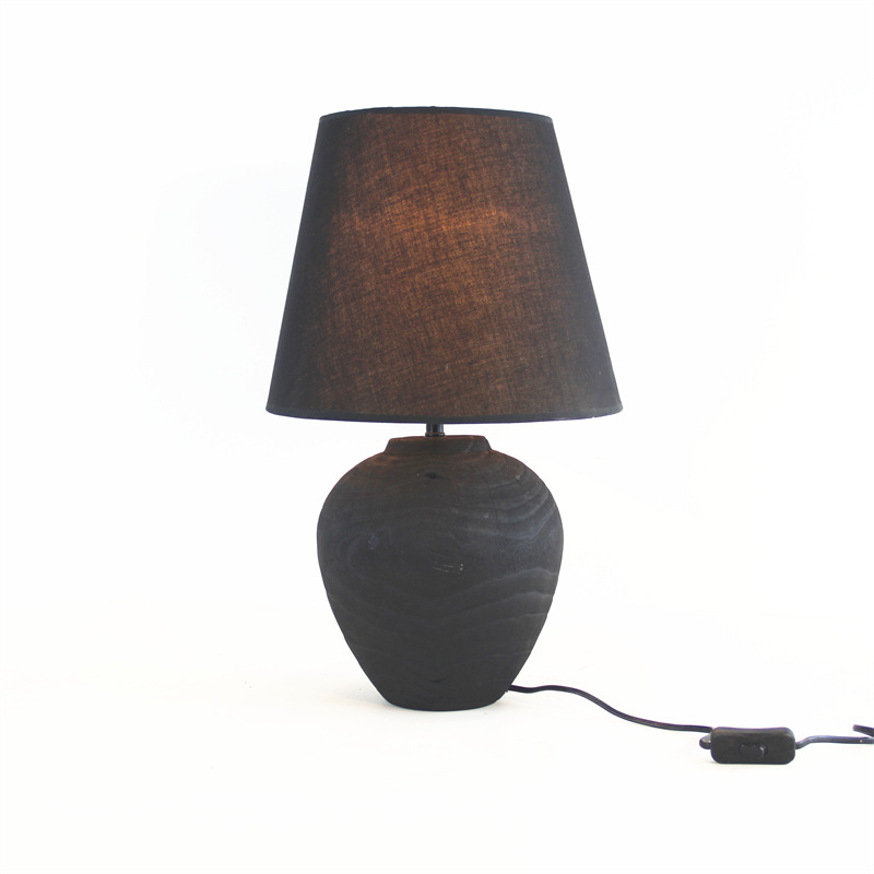 Handmade Wooden Silent Style Table Lamp Home Homestay Hotel Atmosphere Decoration Craft Ornaments