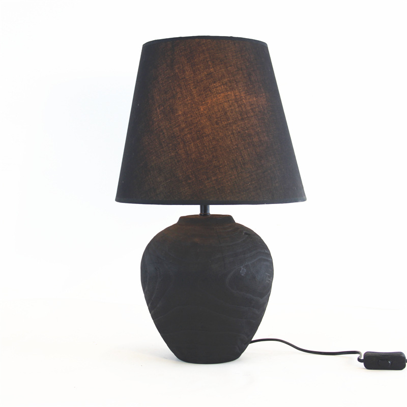 Handmade Wooden Silent Style Table Lamp Home Homestay Hotel Atmosphere Decoration Craft Ornaments