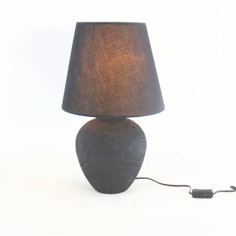 Handmade Wooden Silent Style Table Lamp Home Homestay Hotel Atmosphere Decoration Craft Ornaments