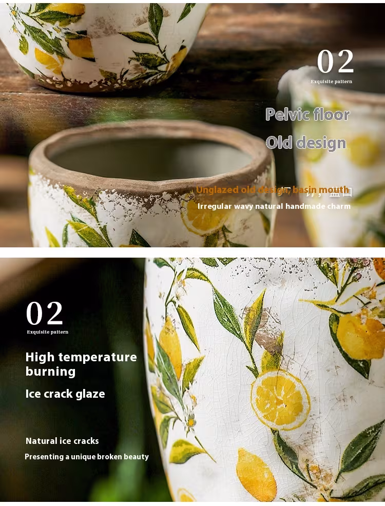 Retro Nordic Ceramic Flower Pot Creative
