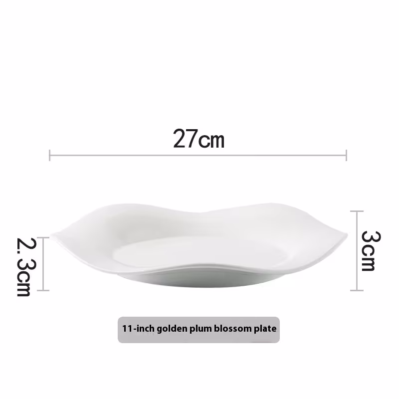 Creative Fashion White Pattern Light Plate