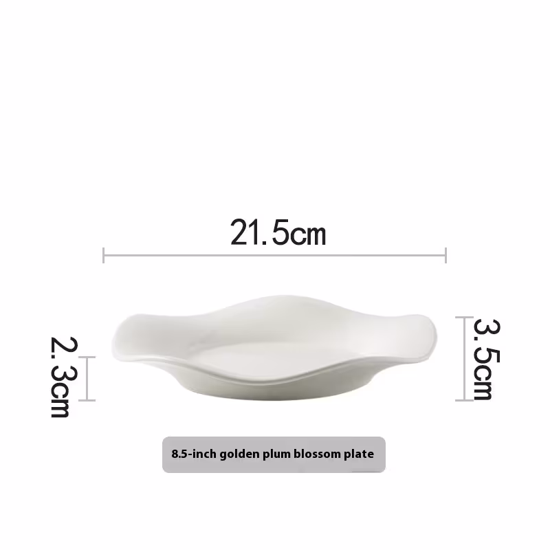Creative Fashion White Pattern Light Plate