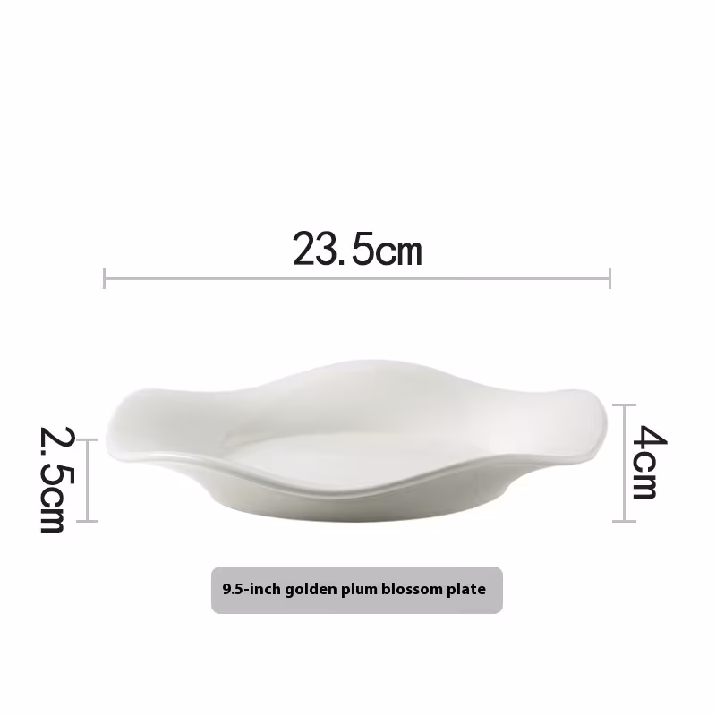 Creative Fashion White Pattern Light Plate