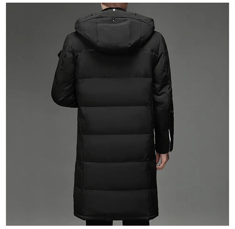 Down Jacket Fashion Long Stand-up Collar Zipper Thermal Cardigan Coat