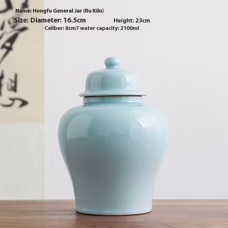 Kiln Baked Retro Temple Jar Chinese Tea Pot