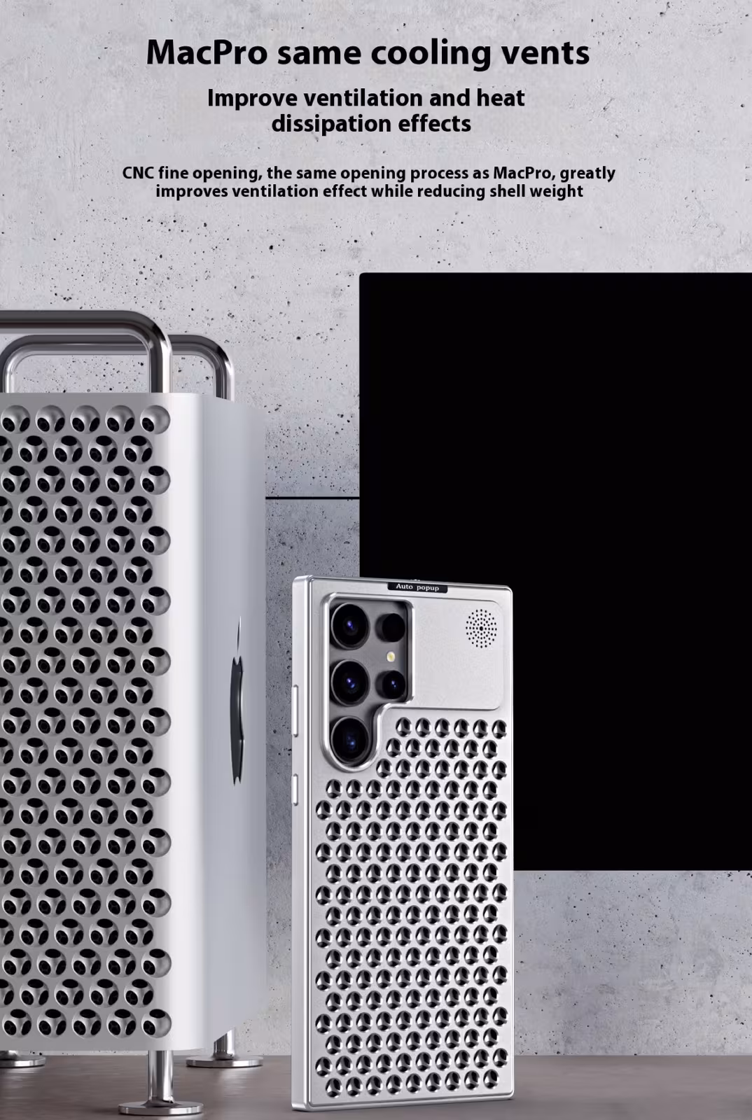 Spring Fastener Magnetic Suction Aluminum Alloy Heat Dissipation S24ultra Phone Case