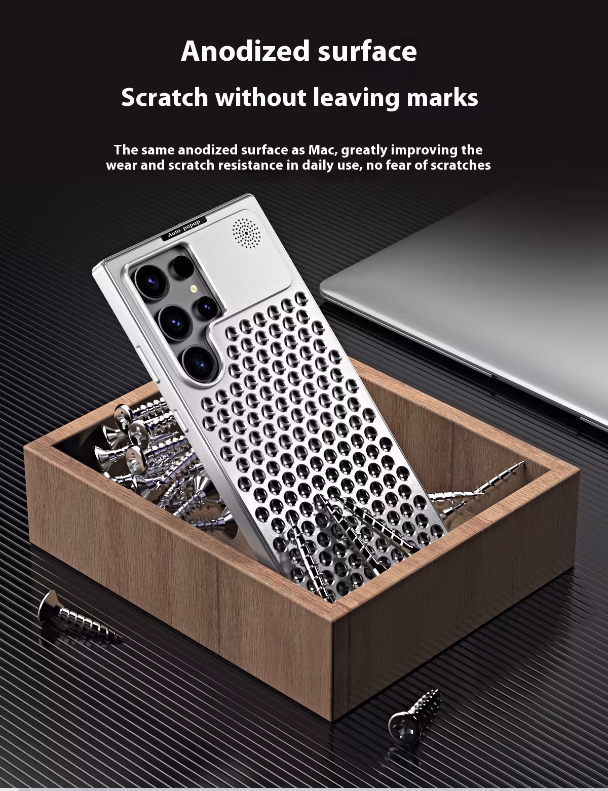 Spring Fastener Magnetic Suction Aluminum Alloy Heat Dissipation S24ultra Phone Case