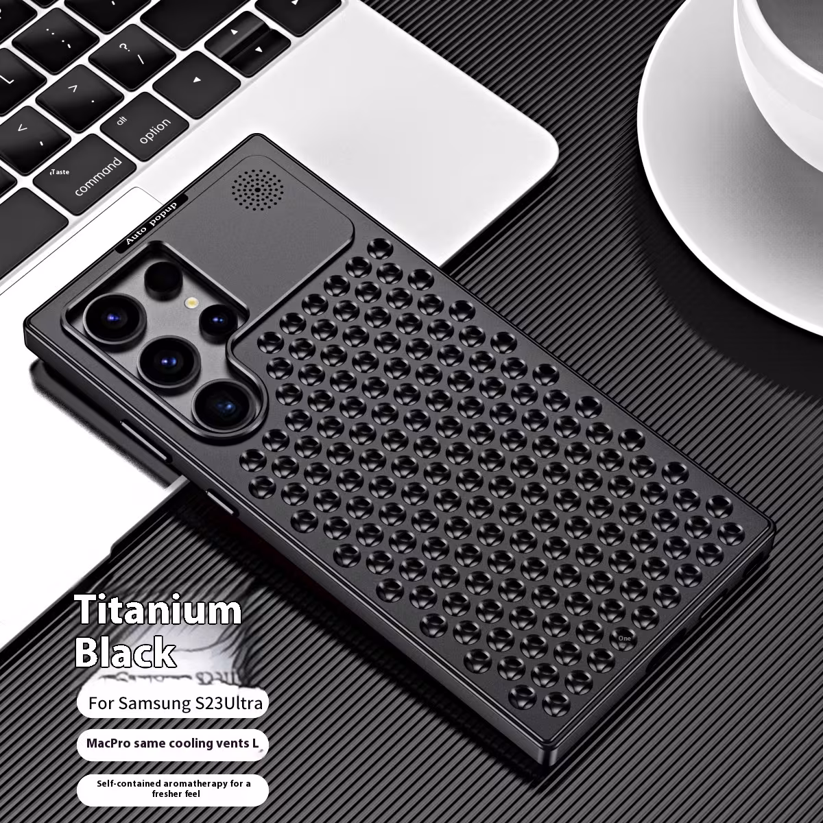 Spring Fastener Magnetic Suction Aluminum Alloy Heat Dissipation S24ultra Phone Case
