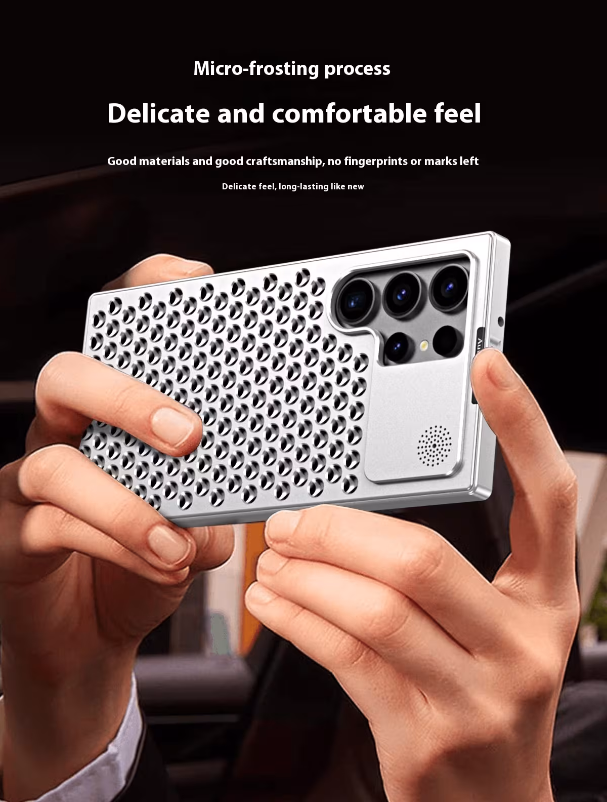 Spring Fastener Magnetic Suction Aluminum Alloy Heat Dissipation S24ultra Phone Case