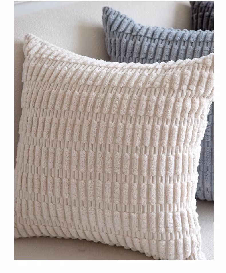 Simple Wheat Ear Corduroy Home Pillow