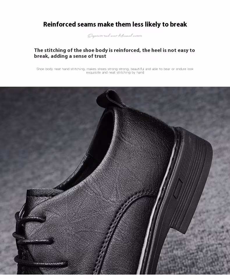 Plus Size Men's Casual Shoes Genuine Leather Lace-up Soft Bottom