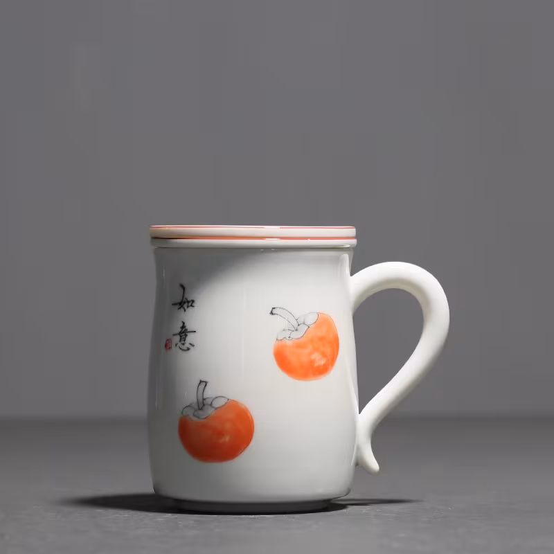 Hand Painted Lotus Underglaze Color Cup Ceramic