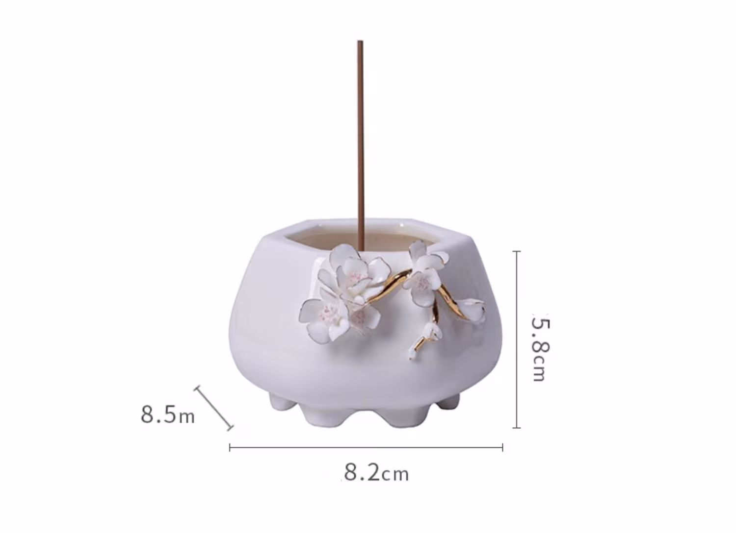 Creative Ceramic Lotus Line Incense Holder Handmade