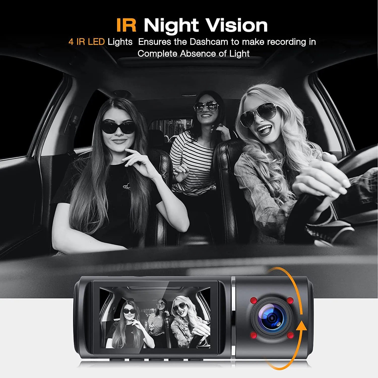 Three-record Driving Recorder HD Monitoring