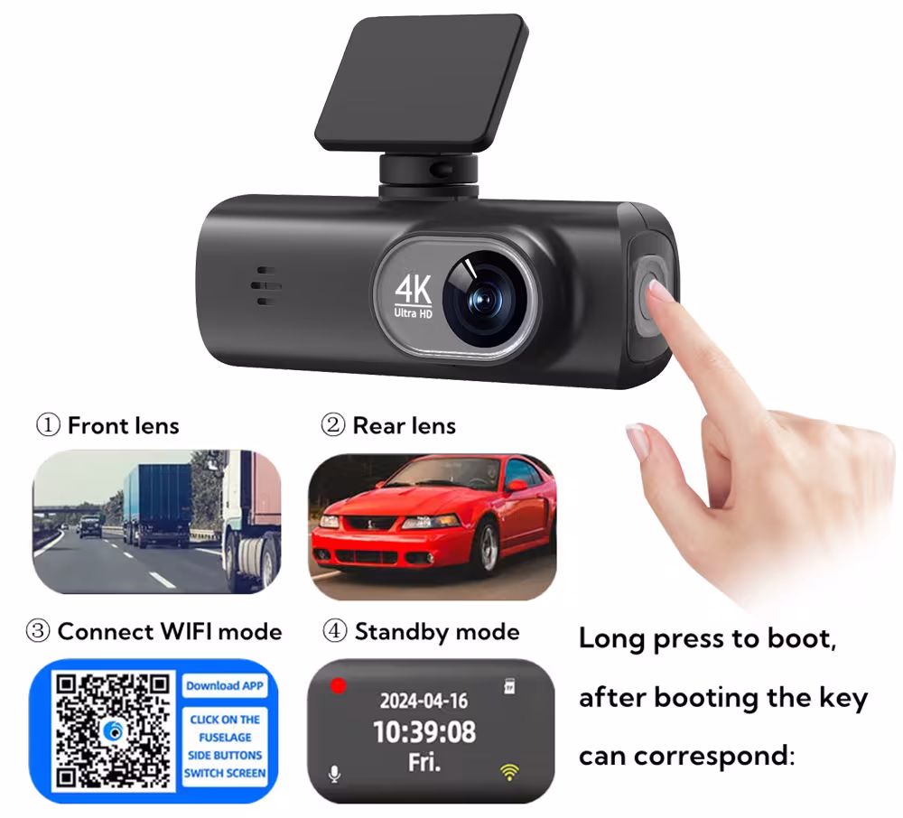 V22 HD Double Record Tachograph