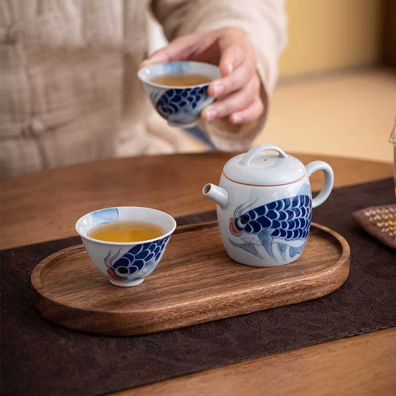 Hand Painted Arowana Master Cup Ceramic Household Tea Cup