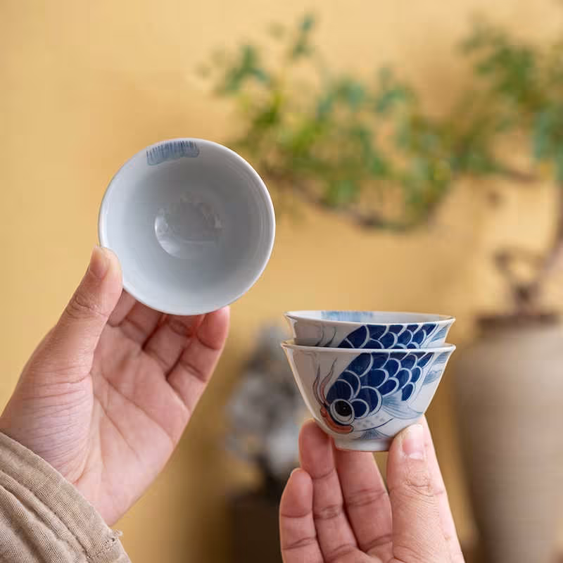 Hand Painted Arowana Master Cup Ceramic Household Tea Cup