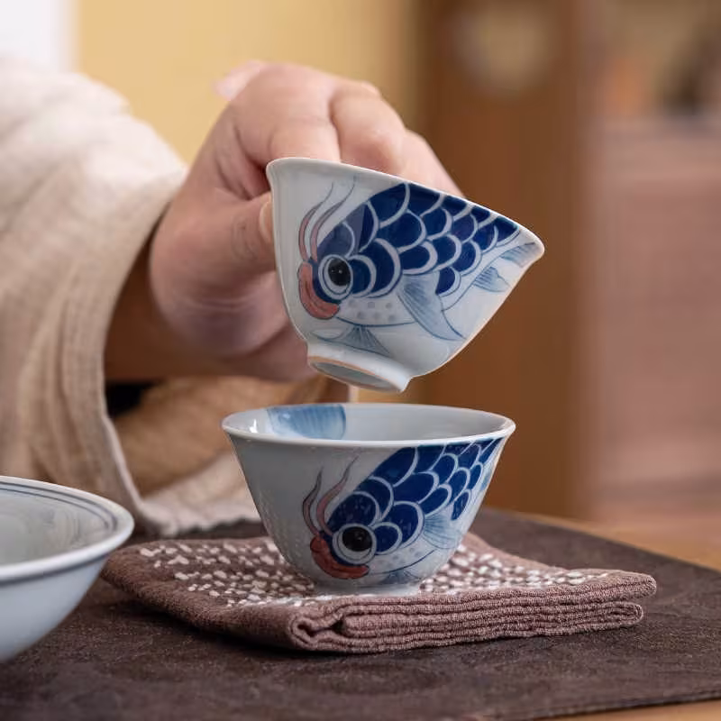 Hand Painted Arowana Master Cup Ceramic Household Tea Cup