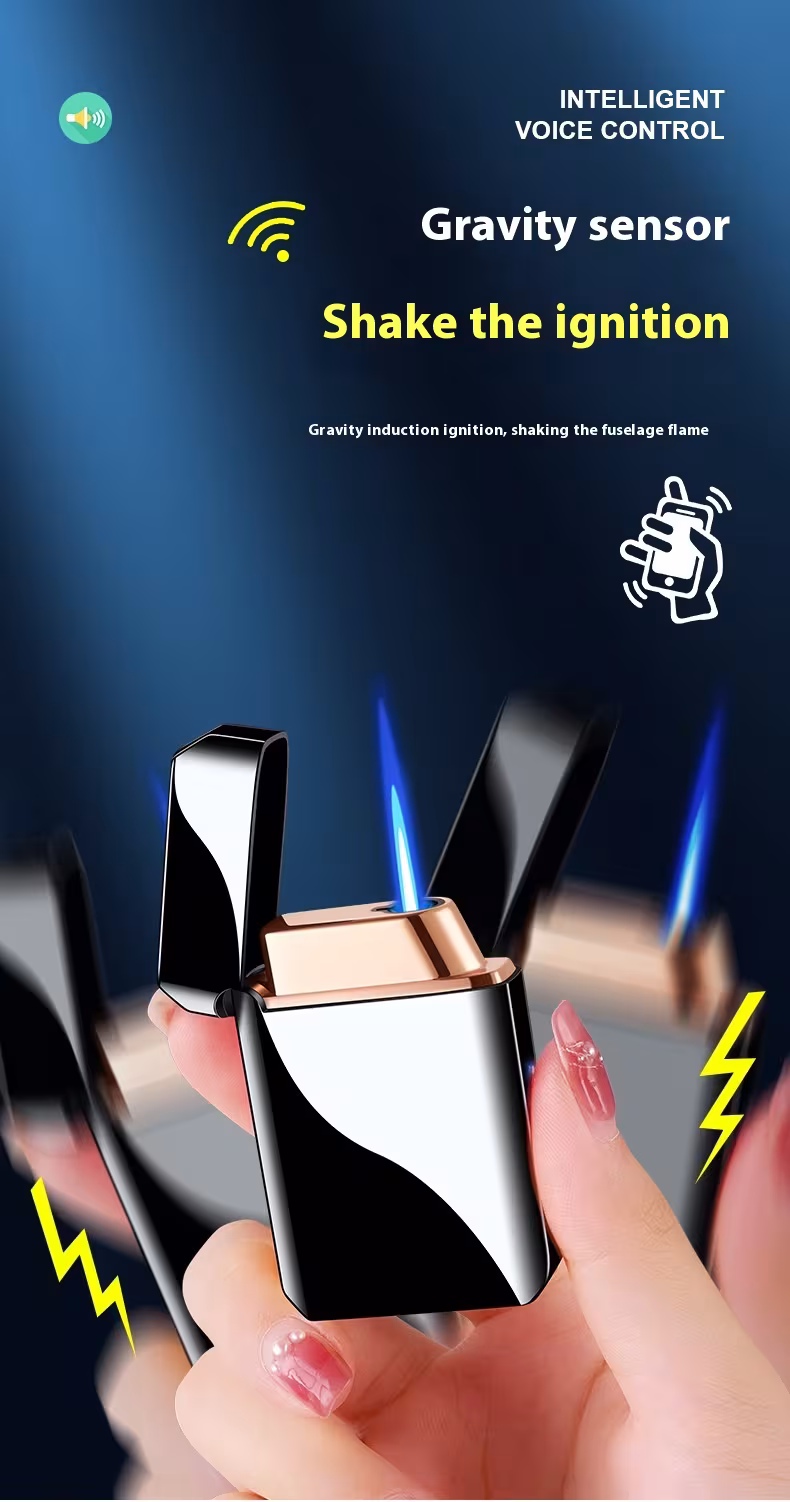 Voice-controlled Blow-and-blow Ignition Torch Lighter