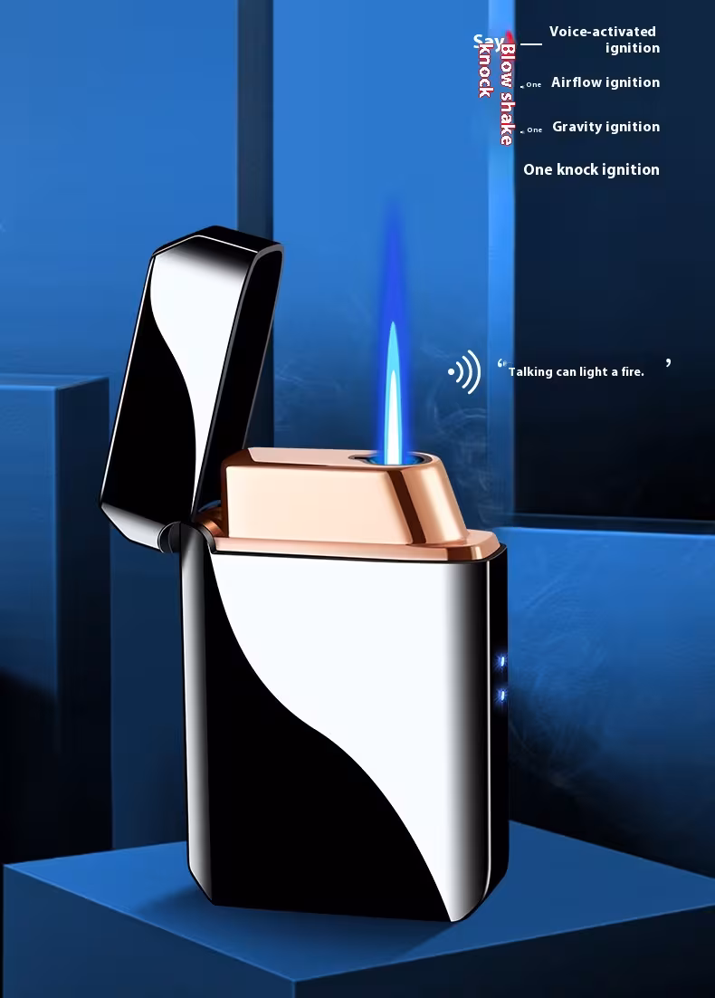 Voice-controlled Blow-and-blow Ignition Torch Lighter