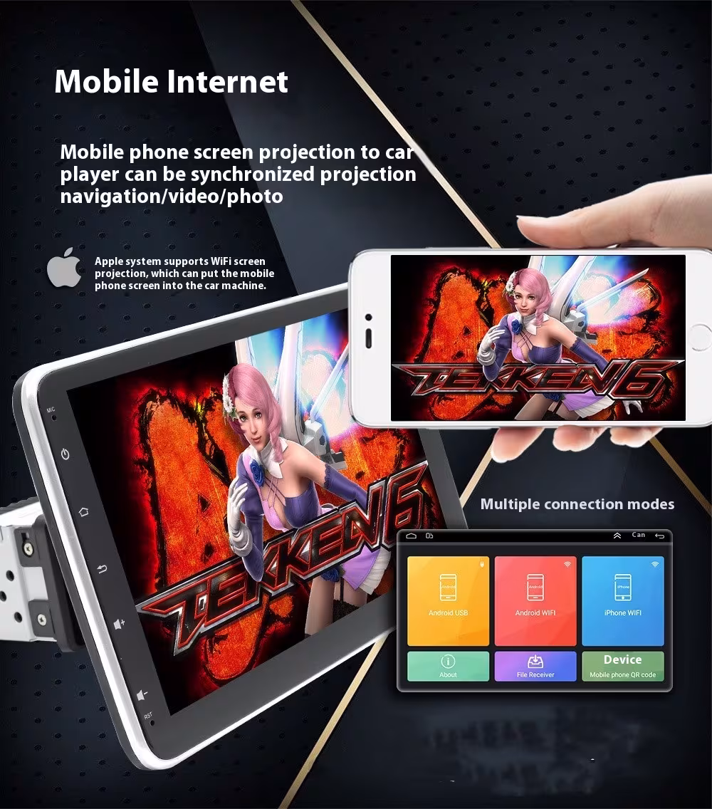 360-degree Rotating Android Large Screen Multimedia Bluetooth Central Control