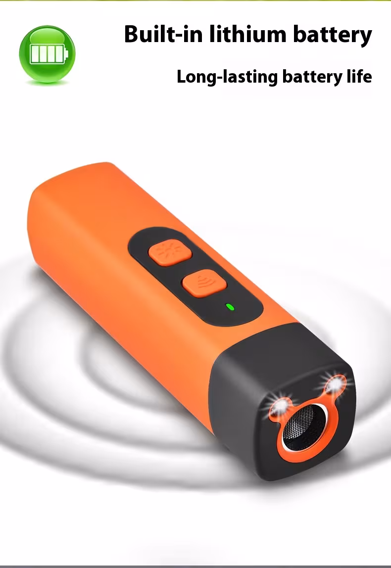 Pet Dog Repeller Ultrasonic Dog Training Device Rechargeable Anti Dog Bark Deterrent Device With LED Flashlight Pets Supplies