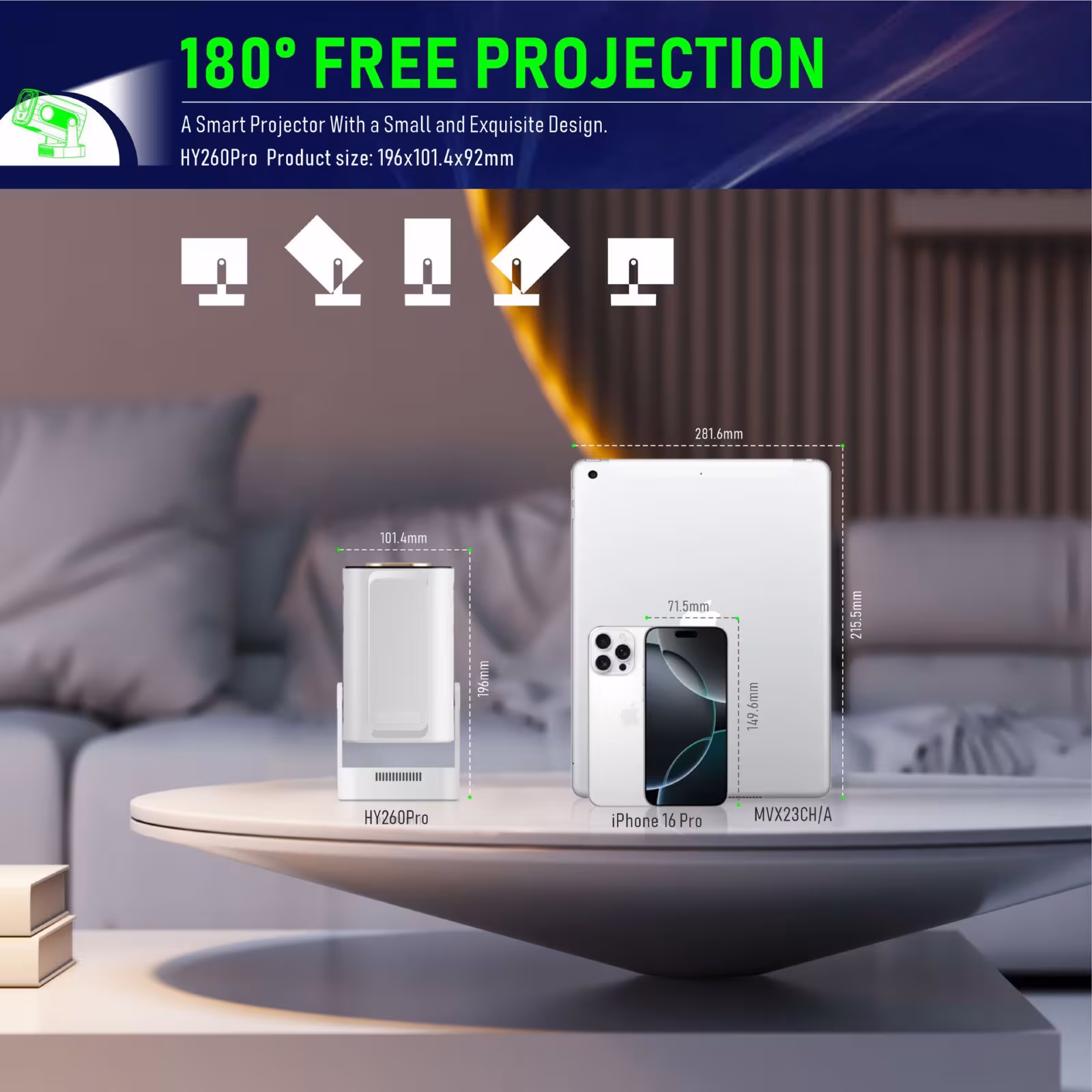 Auto Focus WIFI6 HD Home Projector