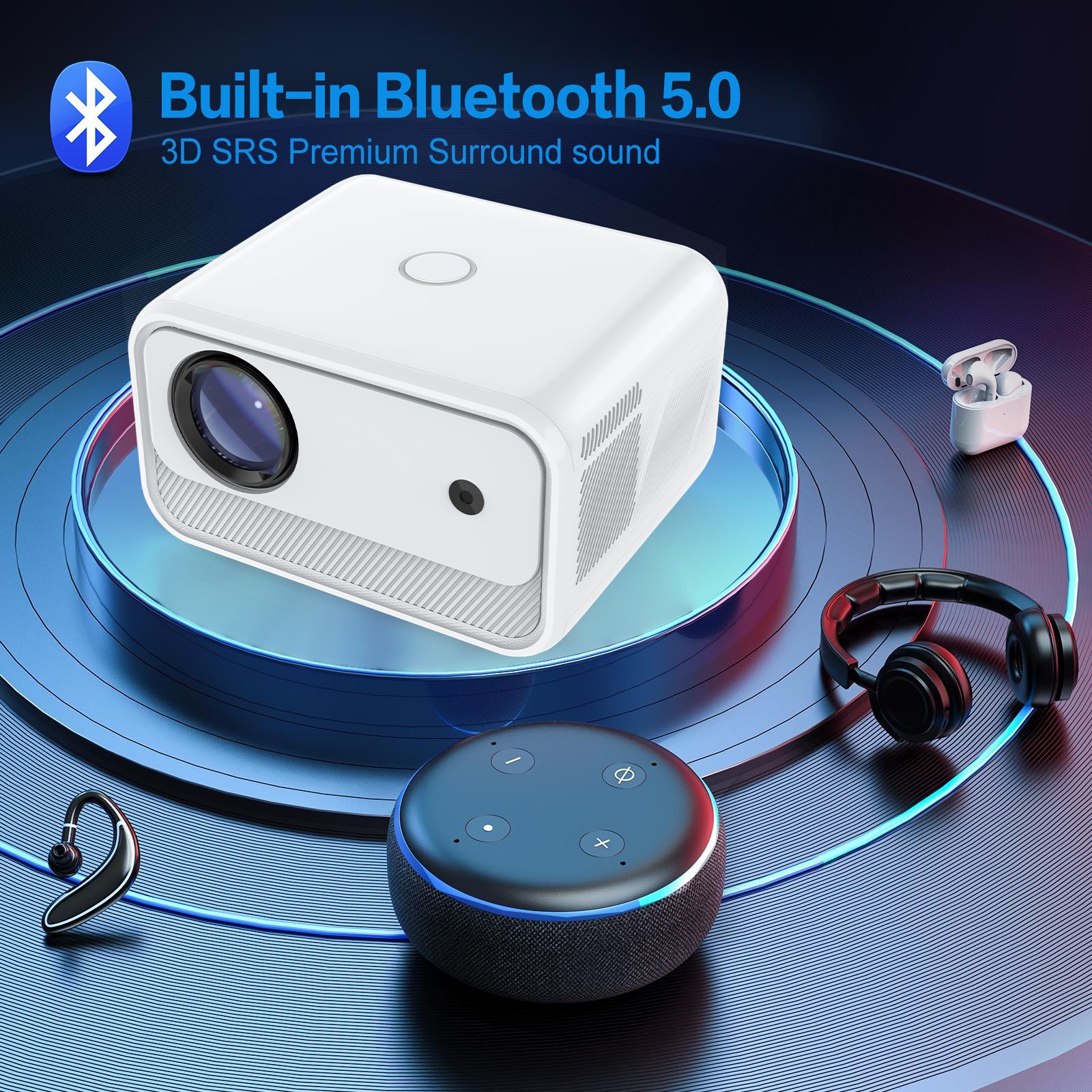 Home Office HD Projector 300 Lumen Electric Focus Projector