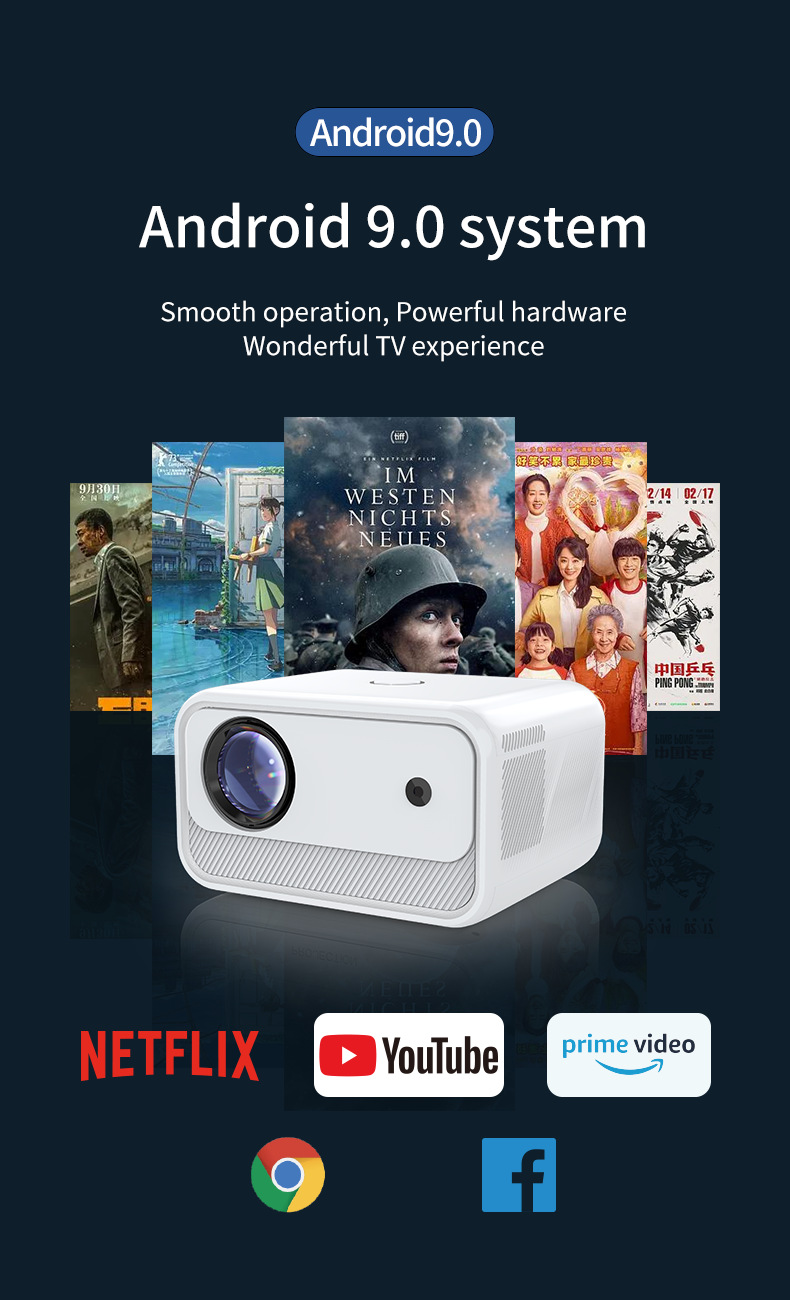 Home Office HD Projector 300 Lumen Electric Focus Projector