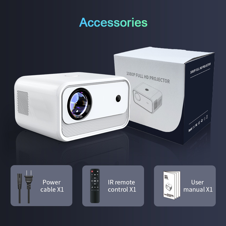 Home Office HD Projector 300 Lumen Electric Focus Projector