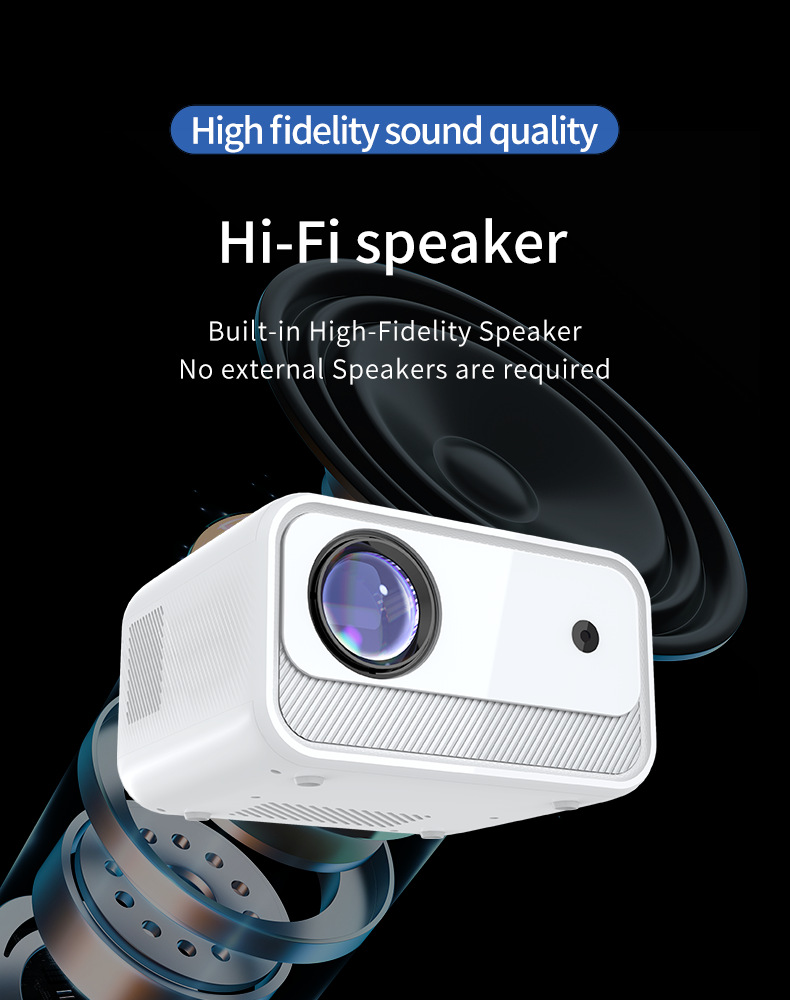 Home Office HD Projector 300 Lumen Electric Focus Projector