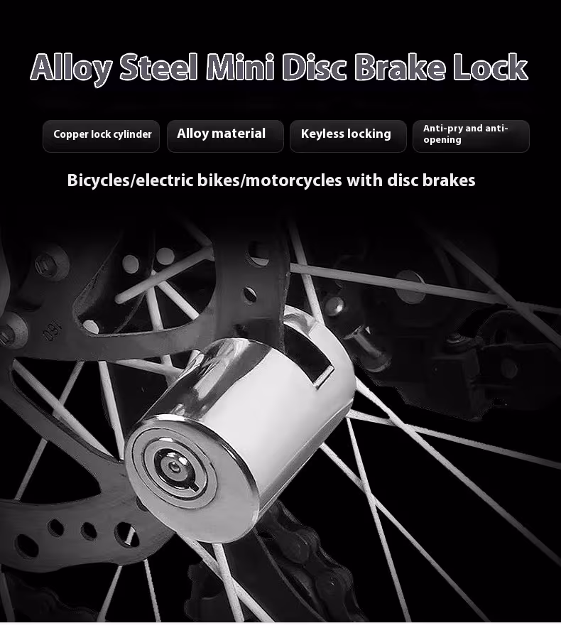 Portable Home Bicycle Disc Brake Lock