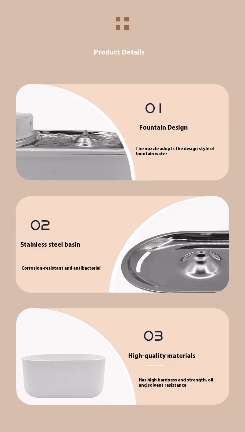 Stainless Steel Plate Pet Timing Flow Induction Function Water Feeder