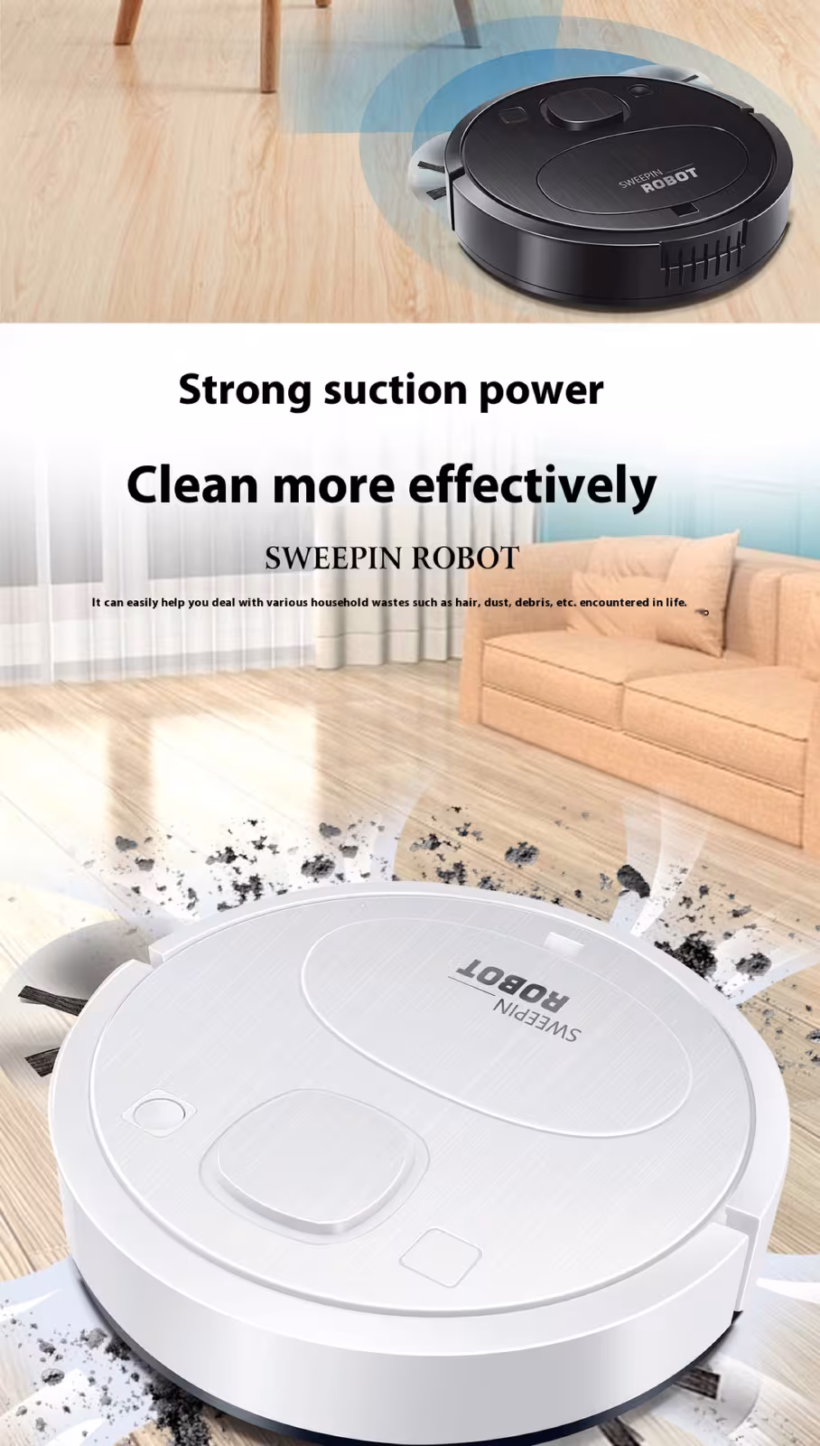 USB Charging Automatic Cleaning Machine Vacuum Cleaner