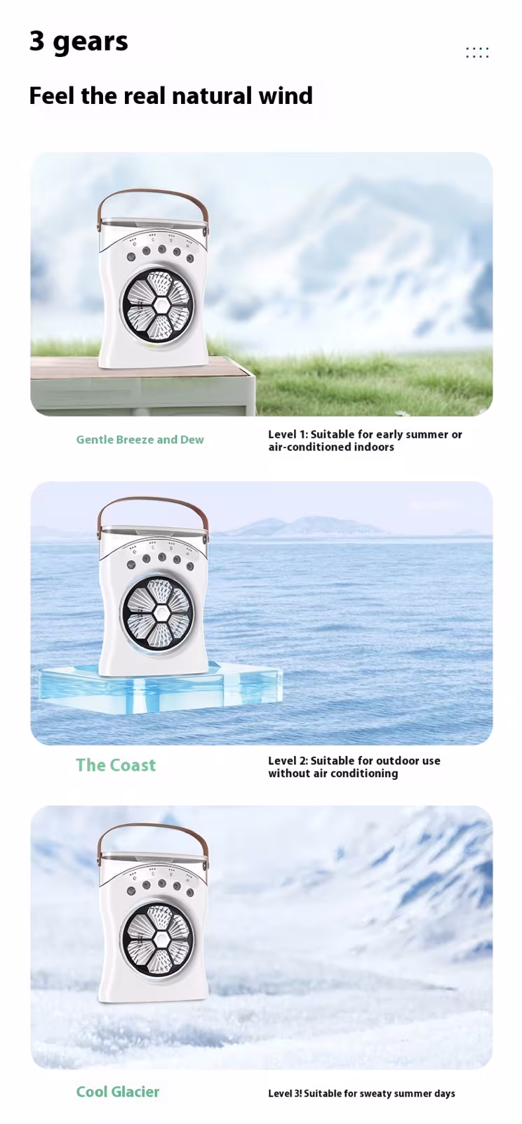 Portable Fan Portable Mini Humidifier Fan Water Spraying Fan Rechargeable Cooler Air Adjustment Fan For Hot Weather