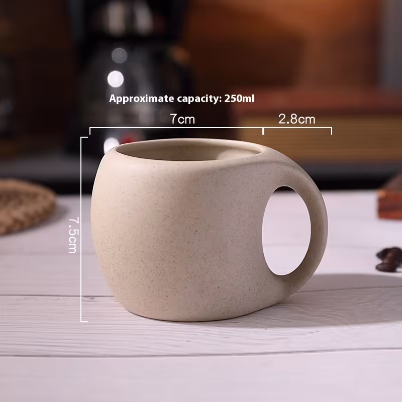 Stoneware Solid Wood Coaster Latte American Coffee Ceramic