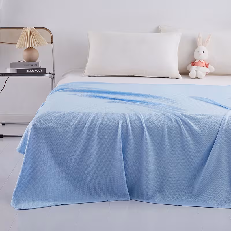 Summer Cool Blanket Summer Bamboo Fiber Ice Silk Cover Blanket Rhombus