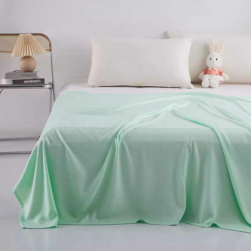 Summer Cool Blanket Summer Bamboo Fiber Ice Silk Cover Blanket Rhombus