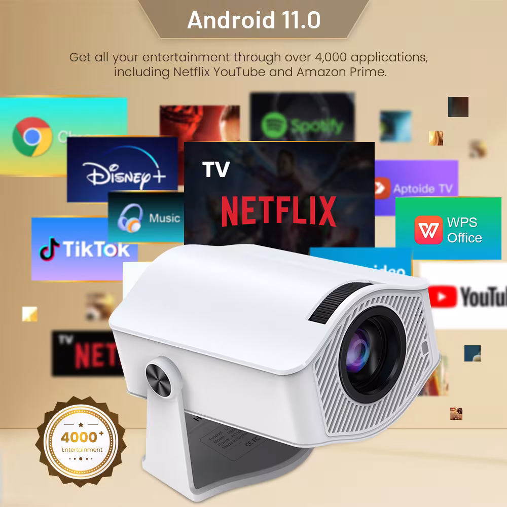 Household Barrel Portable HM400pro Projector