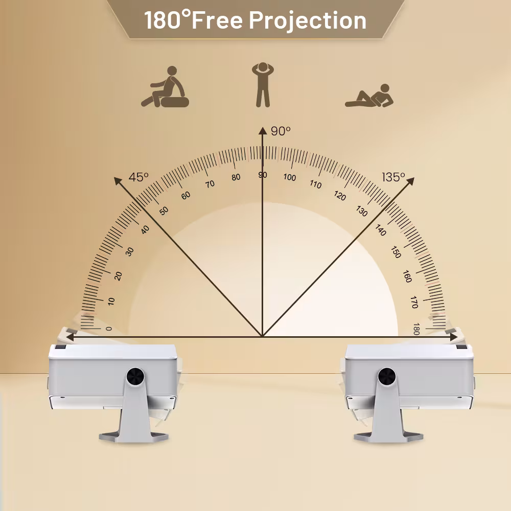 Household Barrel Portable HM400pro Projector