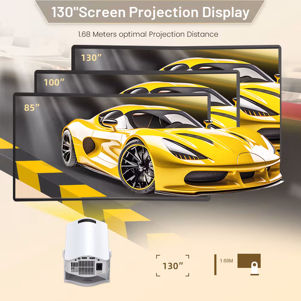 Household Barrel Portable HM400pro Projector