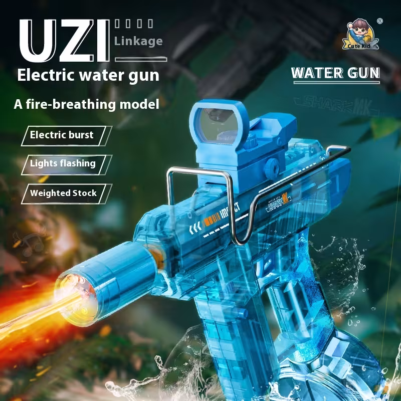 MK3 Fire And Dancing Water Gun Toy Large Capacity Cool Flashing Light