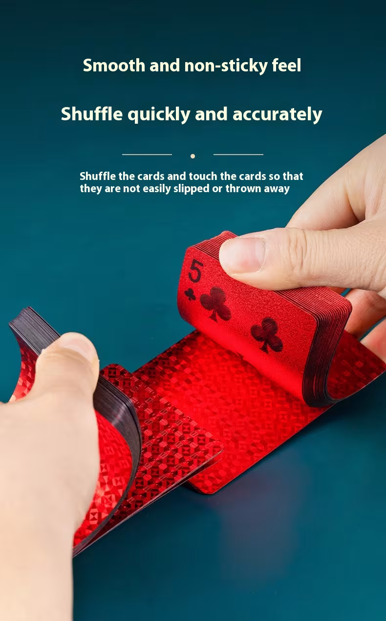 Playing Cards Plastic Waterproof Red Local Tyrant Fighting Landlord For Spring Festival
