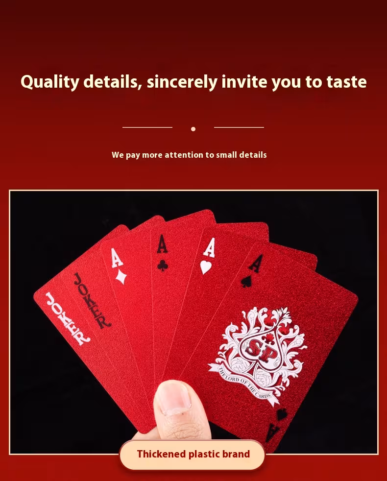 Playing Cards Plastic Waterproof Red Local Tyrant Fighting Landlord For Spring Festival