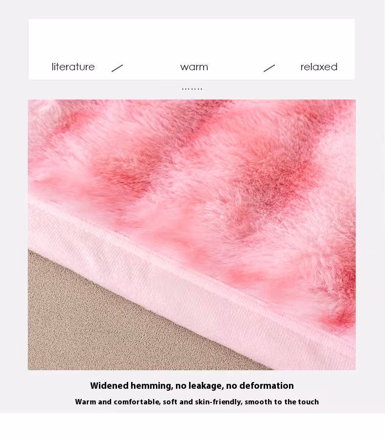 Autumn And Winter Thickening Nap Tie-dyed Double-sided Imitation Rabbit Fur Blanket