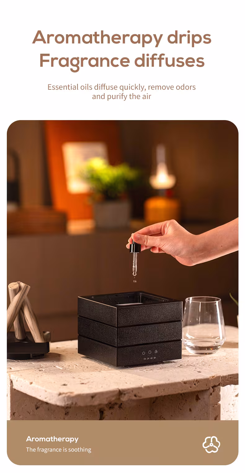 Flame Effect Aromatherapy Humidifier Aroma Diffuser Desktop Usb Plug-in Heavy Fog Humidifier USB Desktop Diffuser With Large Mist Essential Oil Compatible 7-Color LED Light