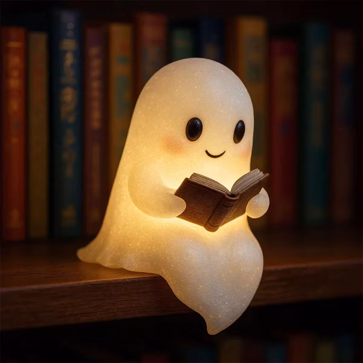 Cute LED Ghost Night Light Children's Nightlight Gift Bedside Sleep Lamp Halloween Decorations Lovely Ghost Lamp Warm Light