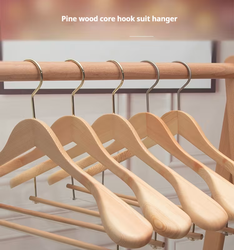 Seamless Home Clothing Store Hanger Clothes Solid Wood Hanger